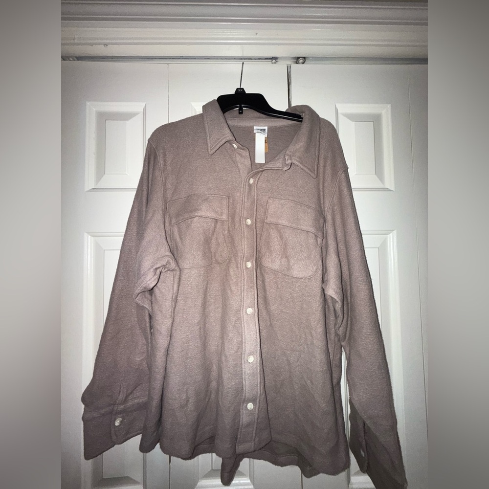 Victoria's Secret PINK reverse fleece‎ button down shacket